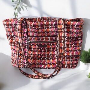 VERA BRADLEY Tote Bag Tweed Houndstooth FAST SHIPPING 1986-3